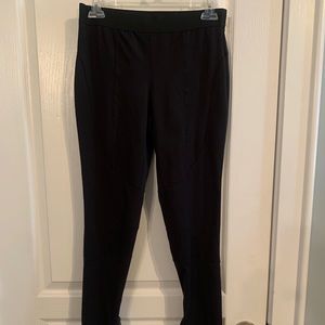 Theory black leggings with ankle zippers size M
